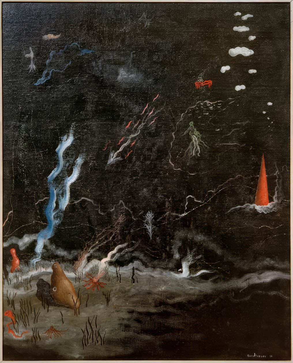 Tordenværet (Black Lands.) av Yves Tanguy