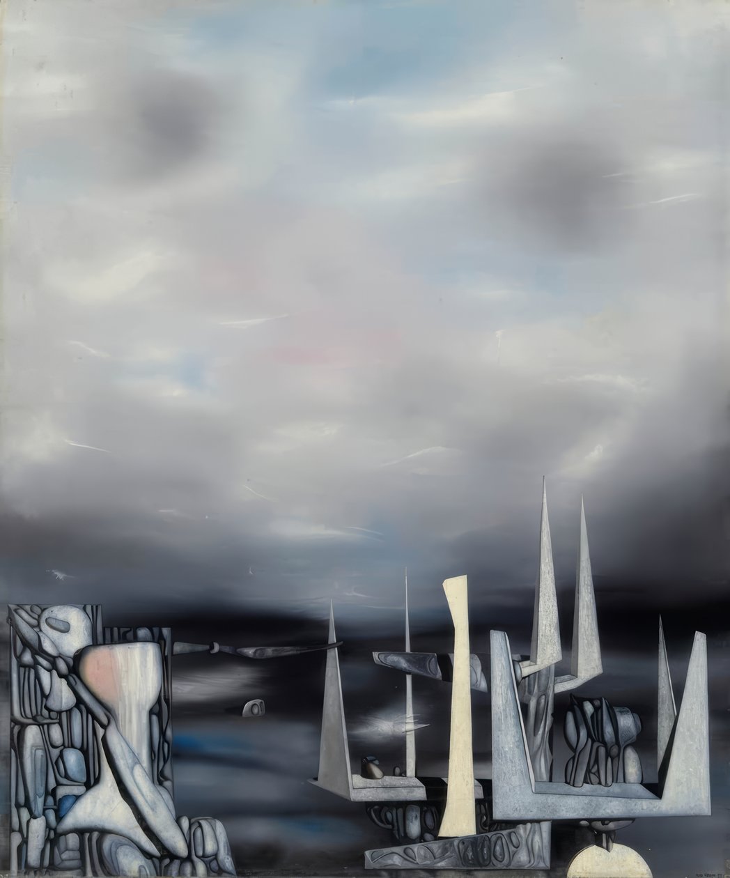 Stjernene gjennomborer av Yves Tanguy