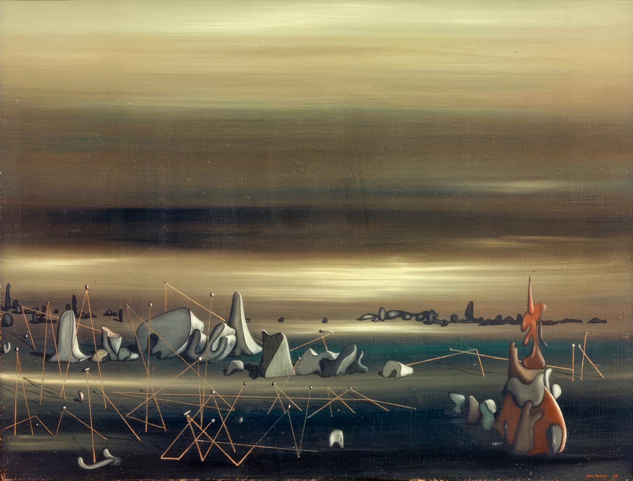 Møtepunkt for paralleller av Yves Tanguy