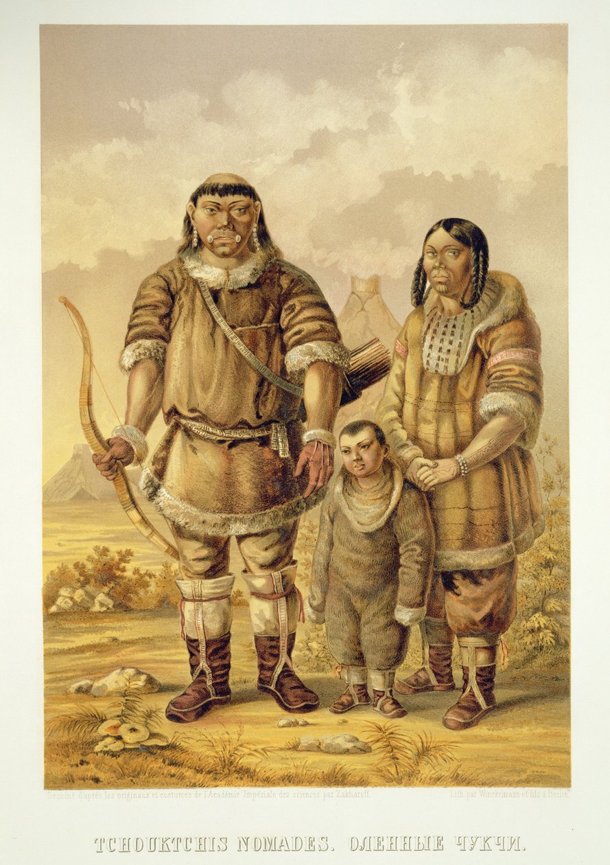 Chukchi Nomads, gravert av Winckelmann og sønner av Zakharov