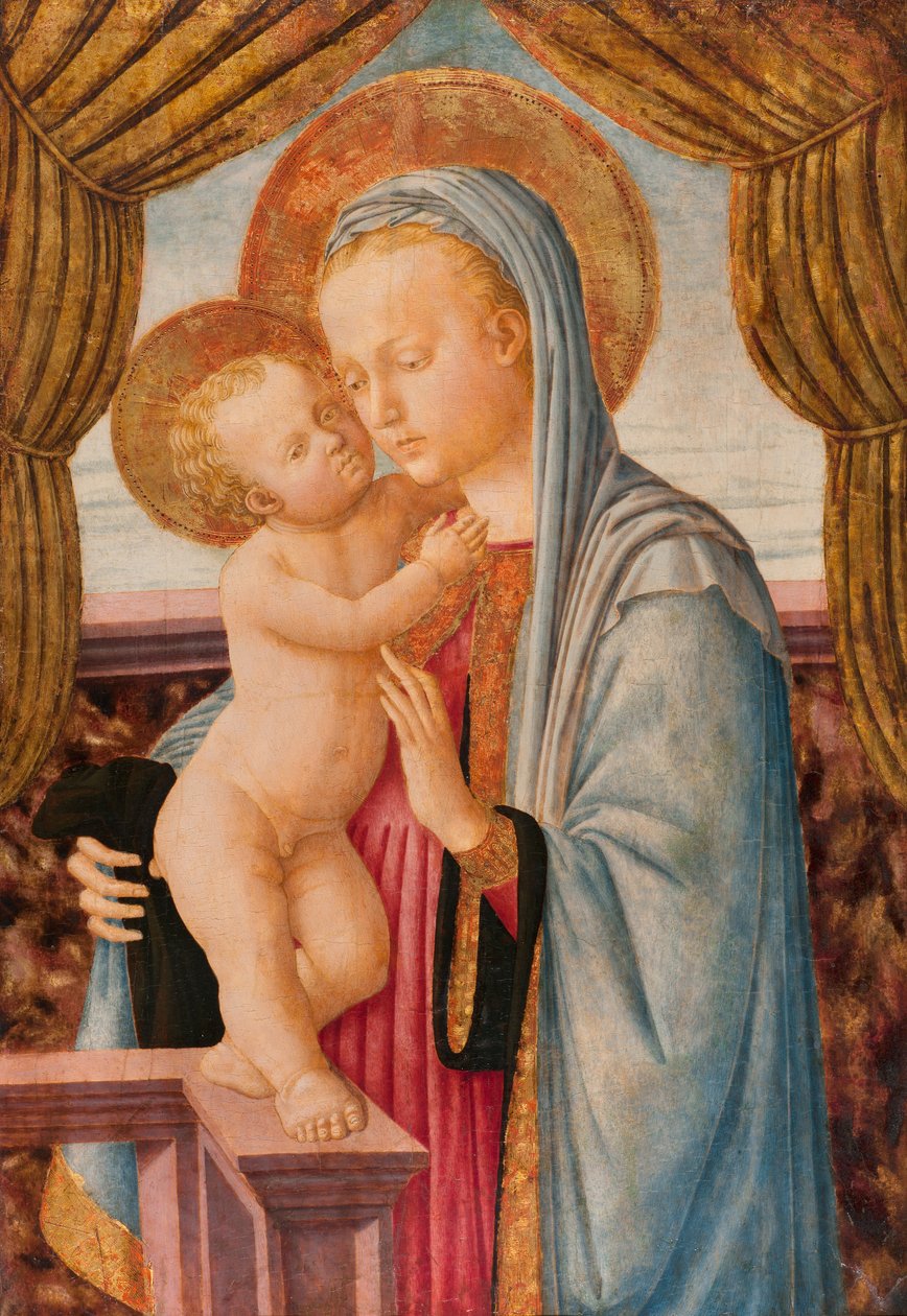 Madona cu Pruncul Iisus (tempera pe lemn) norvegiana av Zanobi Machiavelli