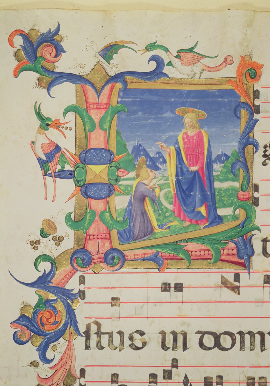 Missal 515 f.72v Historikert initial 
