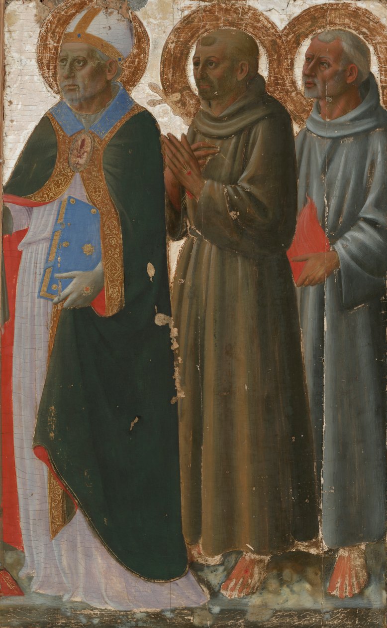 De hellige Zenobius, Frans og Antonius av Padua av Zanobi di Benedetto Strozzi