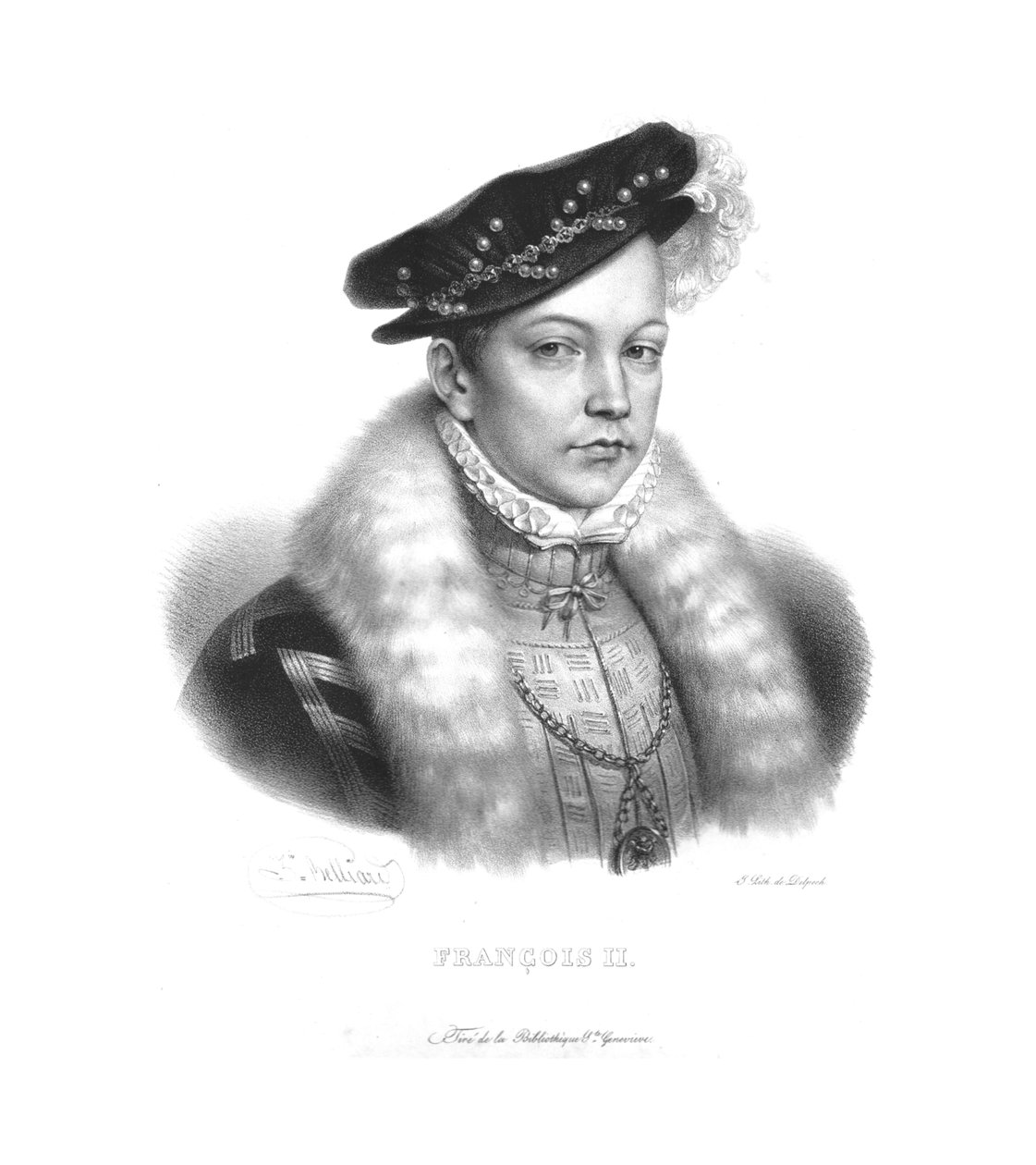 Frans II, konge av Frankrike, ca 1820-årene. av Zephirin Felix Jean Marius Belliard