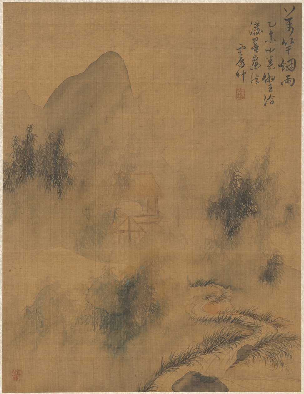 Ti tusen bambus i tåke og regn, 1775. av Zhai Dakun