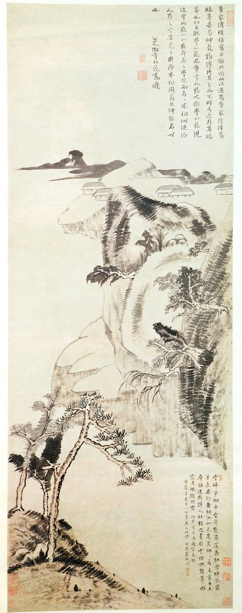 Landskap av Bada Shanren (Zhu Da) (1625-1705) av Bada Shanren