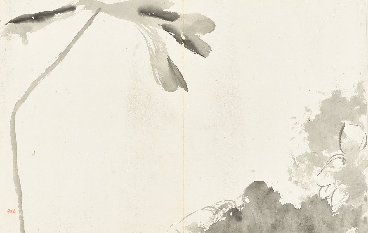 Landskap og blomster, album med seks blader av Zhu da Bada Shanren