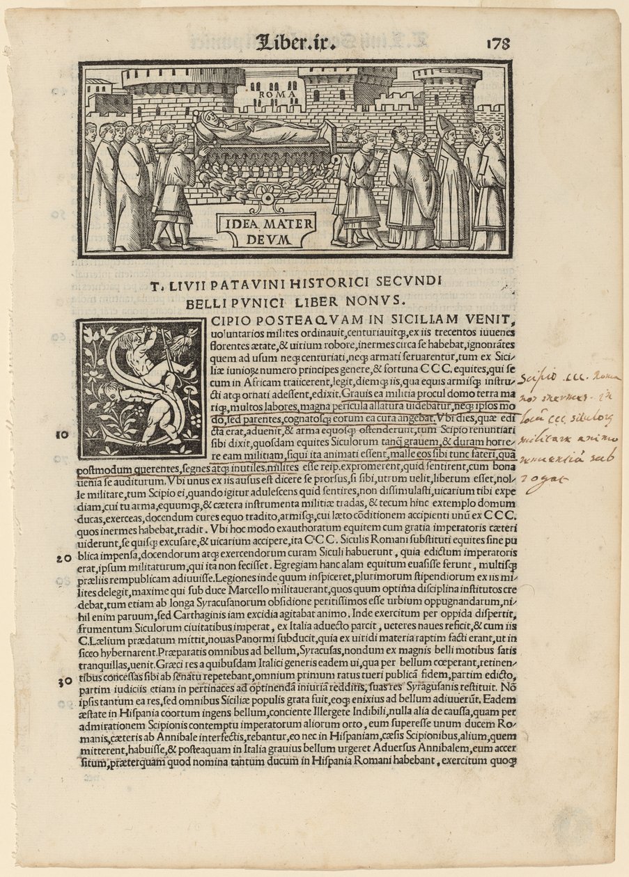 Side fra Livius Historiabum Libri av Zoan Andrea