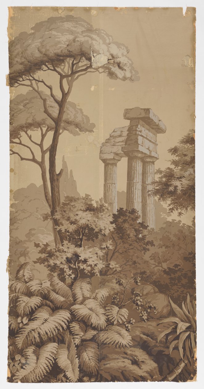 Naturskjønn panel av Zuber and Cie, Rixheim, Alsace