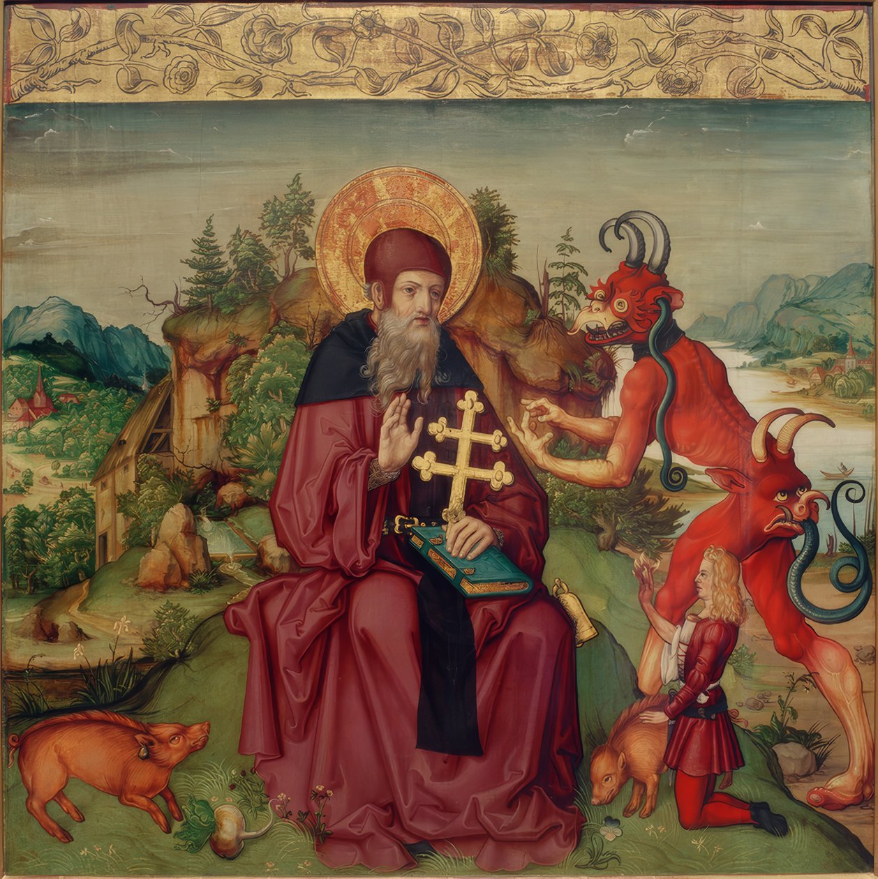 Saint Anthony Abbas av Zürcher Veilchenmeister