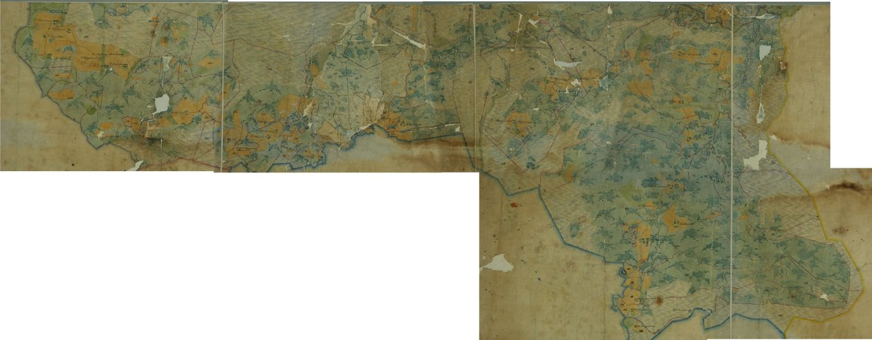 Norsk: Kart over Pokrovsky-distriktet (PGM 1 verst) 1780 - 1790 av неизвестны