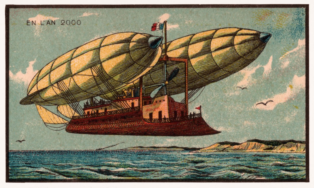 En zeppelin, ca. 1910 av . .