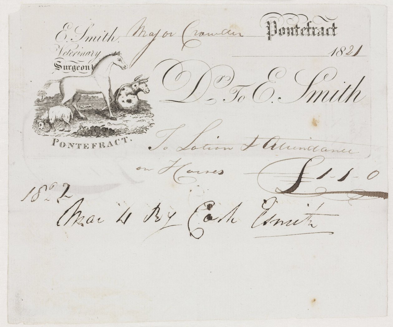 Landbruksveterinærmedisin Veterinærregning av Frederick (attr. to) Barnard