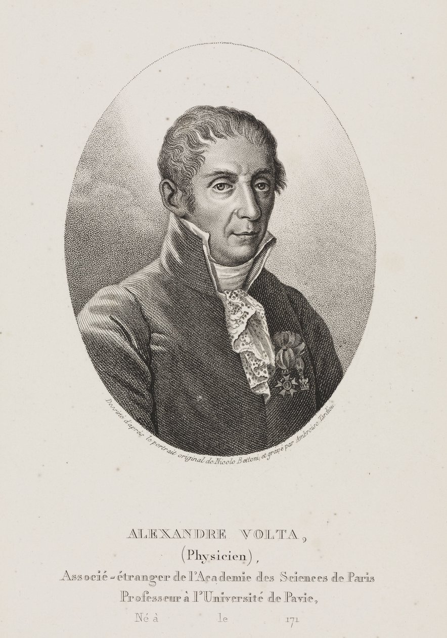 Alessandro Volta , italiensk fysiker og oppfinner, ca 1800 av Frederick (attr. to) Barnard