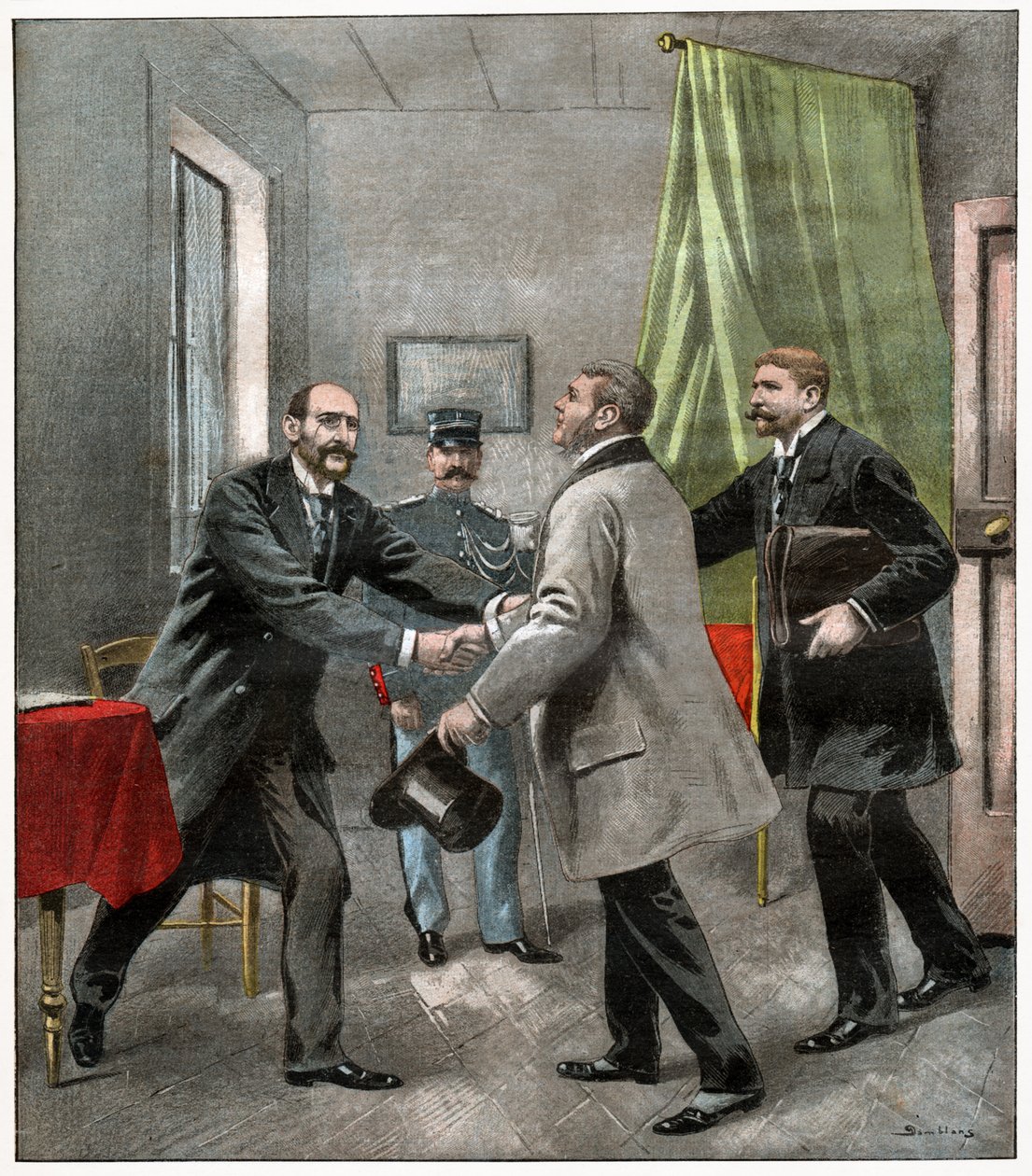 Alfred Dreyfus med advokatene sine av . .
