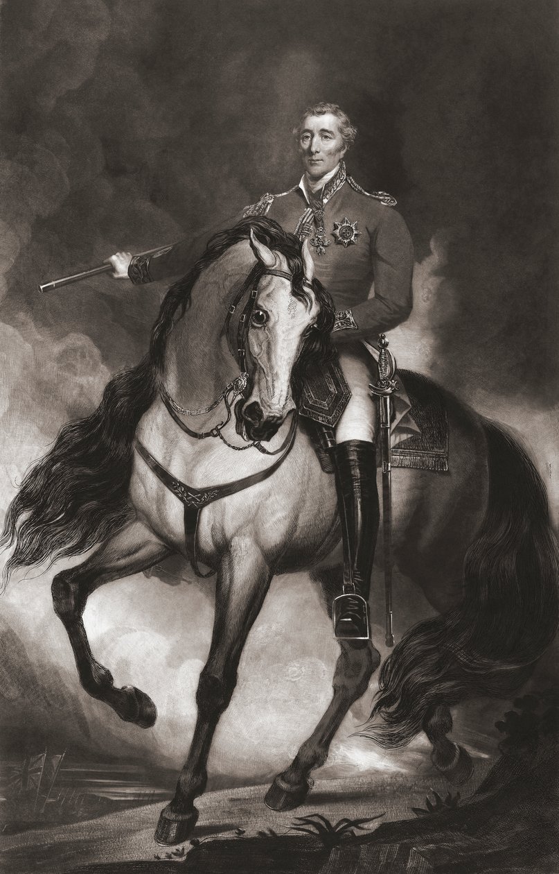Arthur Wellesley, hertug av Wellington, rytterportrett av . .