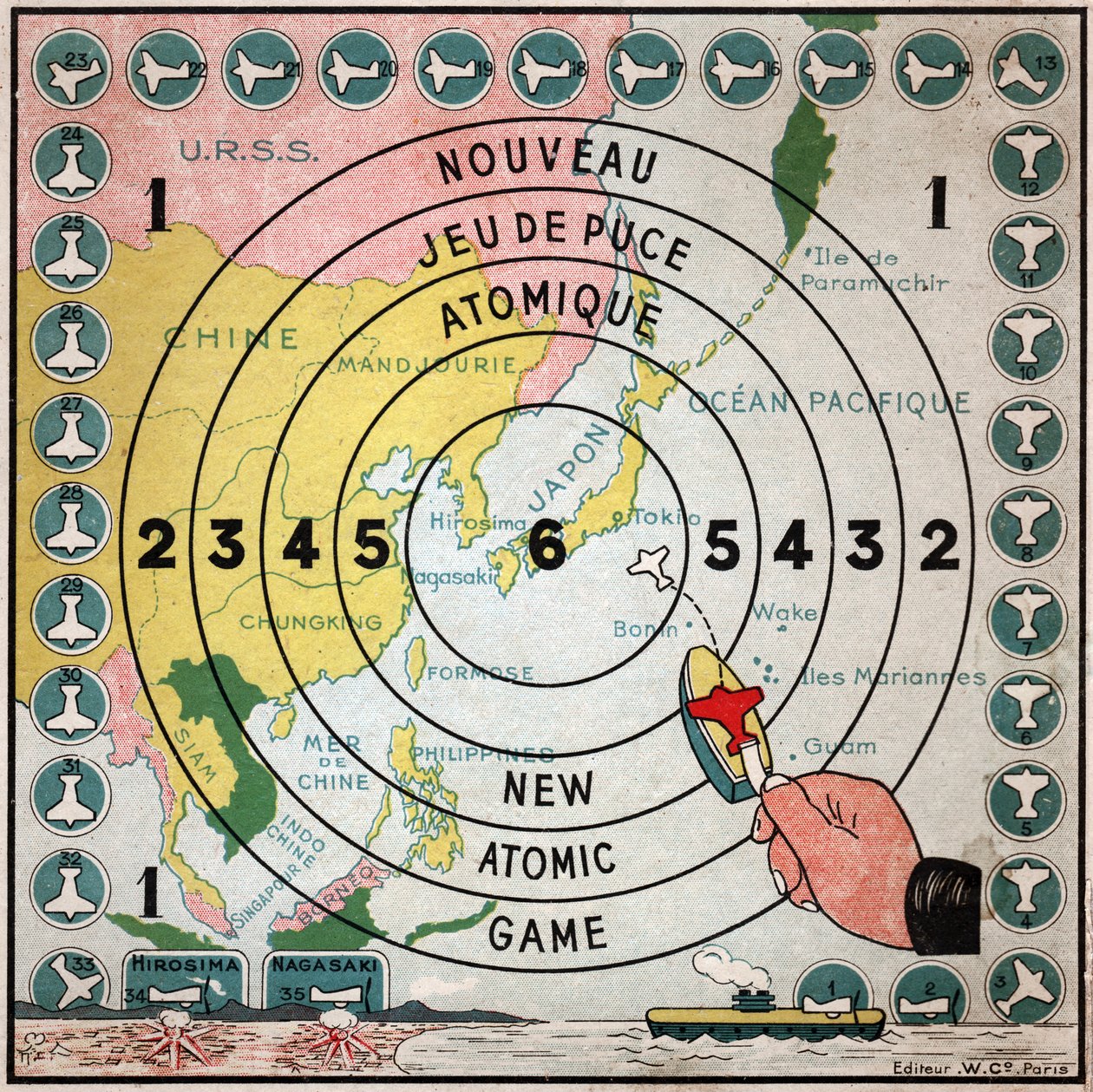 Bombe atomique d'Hiroshima et Nagasaki Atombombe på Hiroshima og Nagasaki. av Ferdinand Georg Waldmuller
