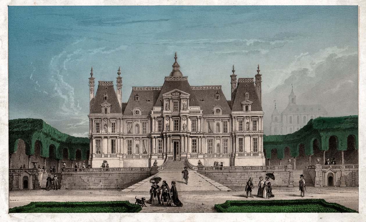 Castle of Maison Lafitte, ca 1850 (gravering) av . .