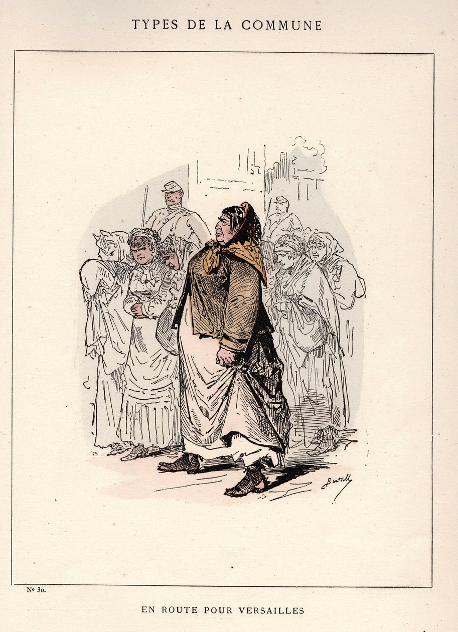 Commune of Paris: kostyme av EN ROAD POUR VERSAILLES (30) i "" Les Communeux av Frederick (attr. to) Barnard