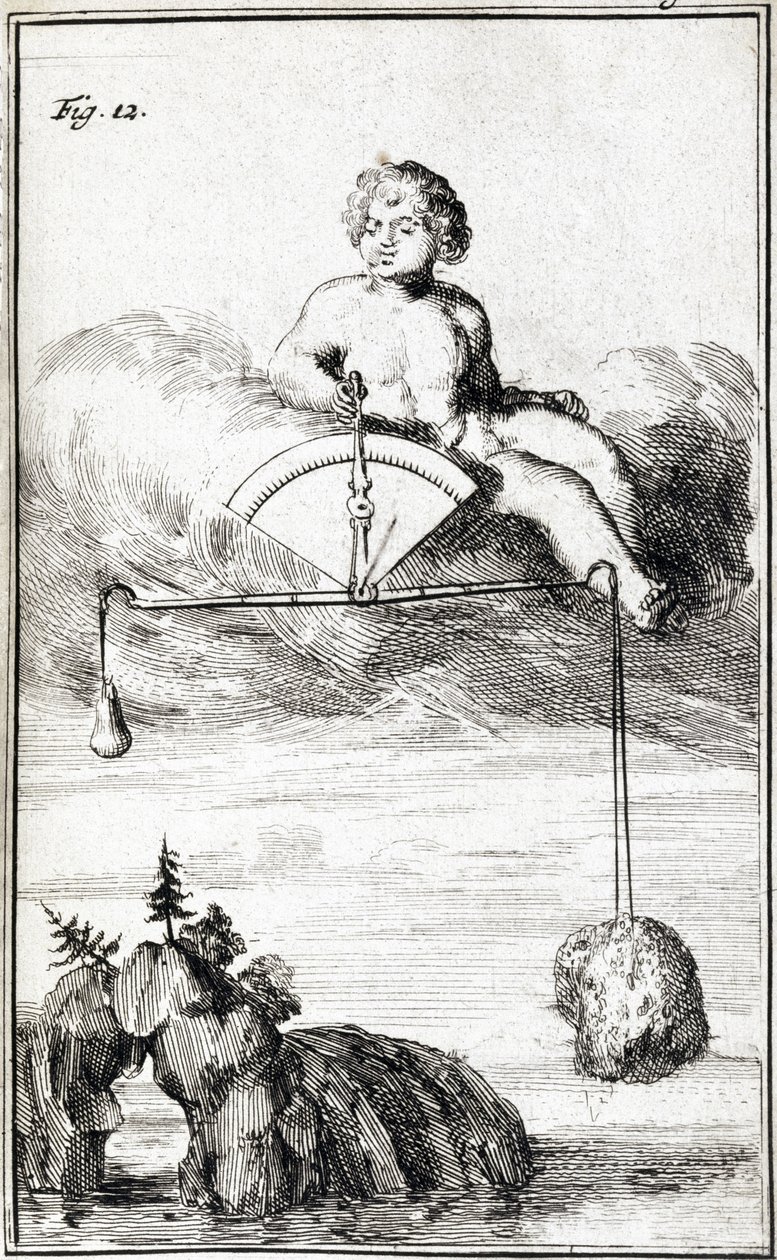 Cupid som måler fuktighet av Ferdinand Georg Waldmuller
