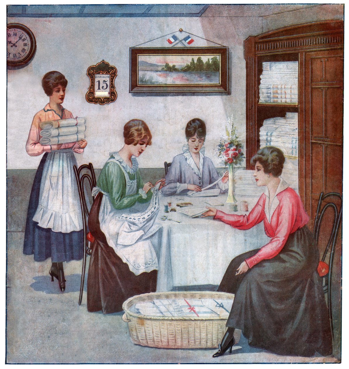 Broderi hjemme, ca.1910-1920 av . .