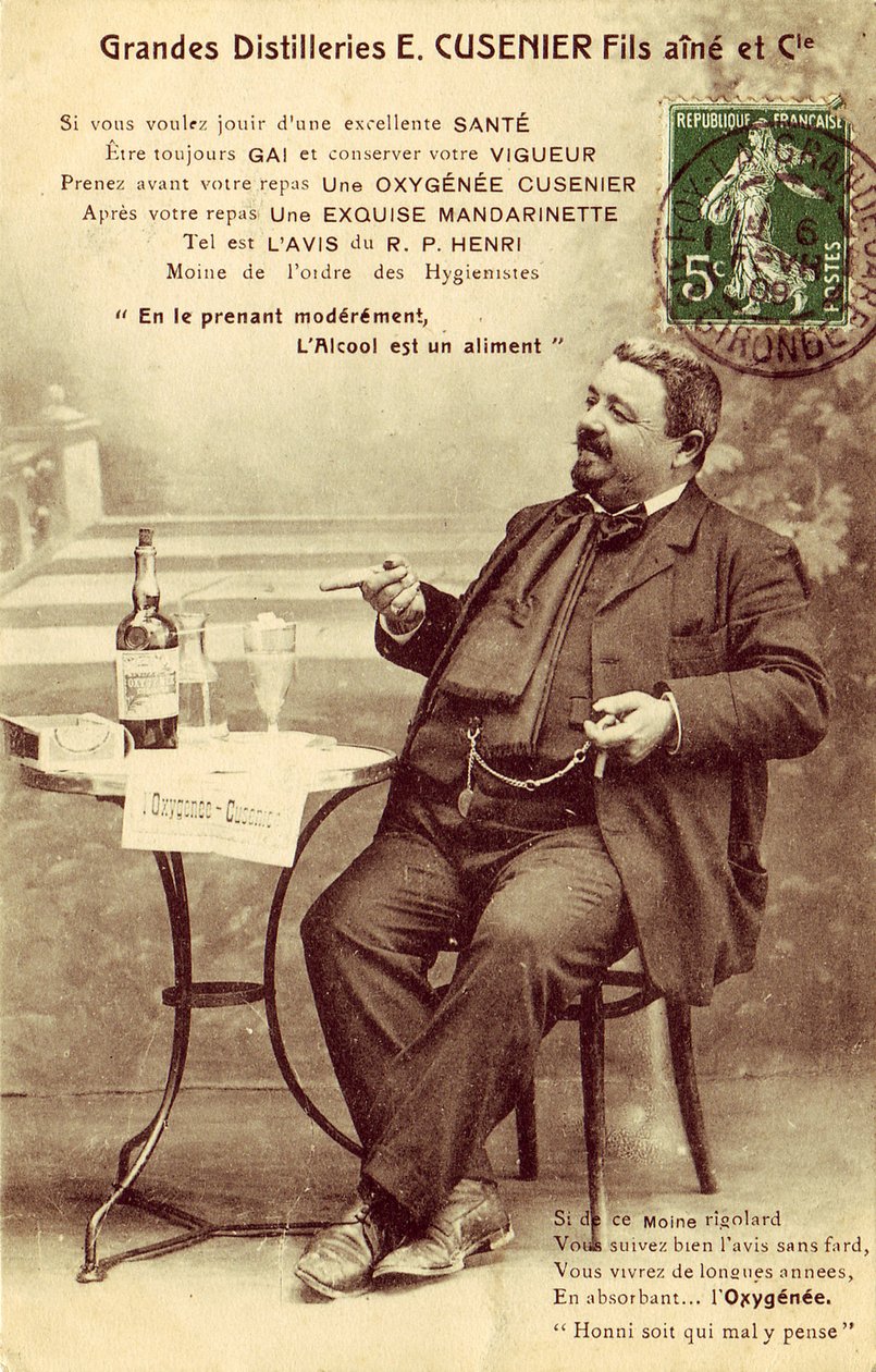 "Med måte er alkohol en matvare" av Frederick (attr. to) Barnard