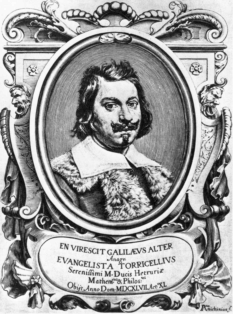 Evangelista Torricelli , italiensk fysiker av Ferdinand Georg Waldmuller