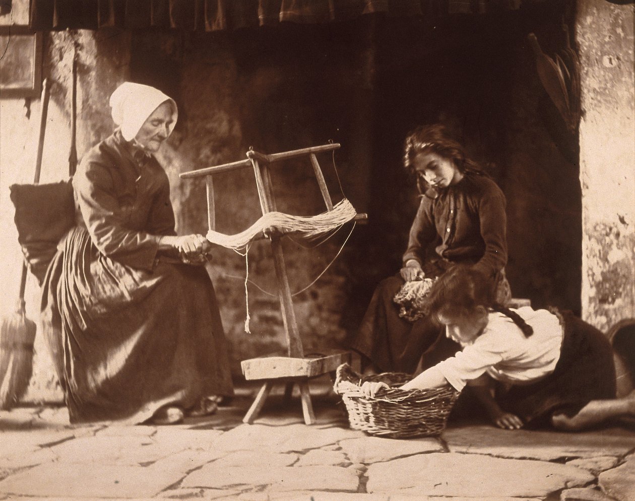 Kvinneveving, ca 1900 av Frederick (attr. to) Barnard