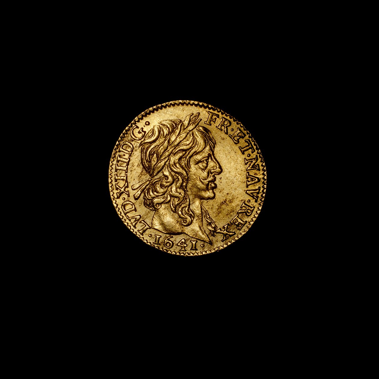 Fransk mynt som viser Ludvig XIII av Hippolyte Lalaise Devéria