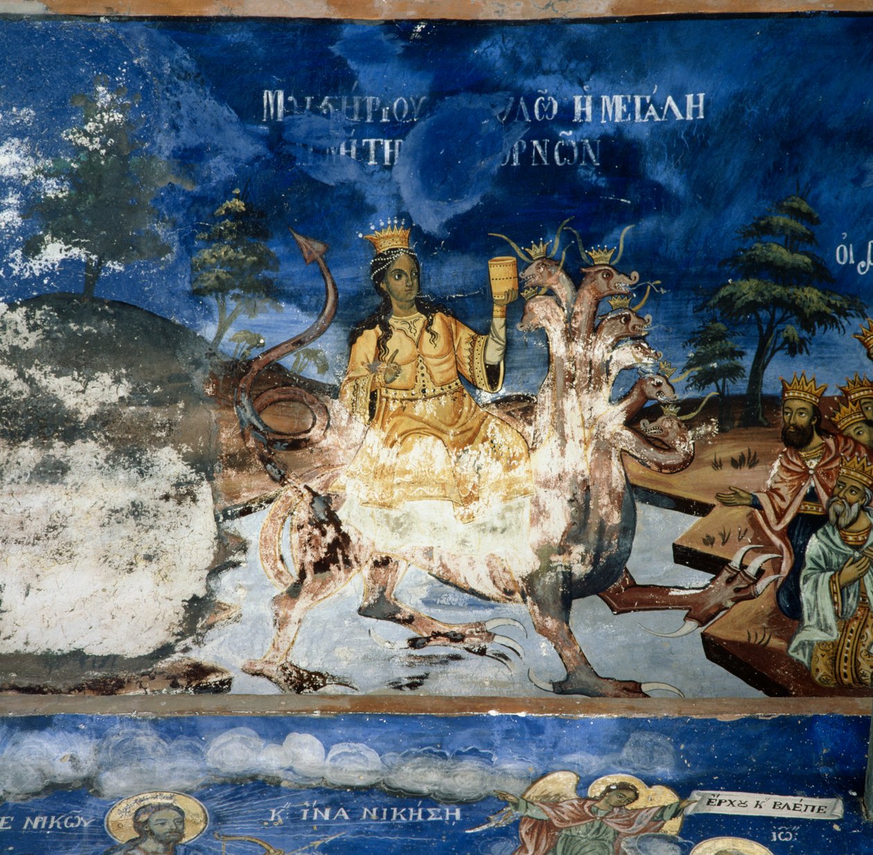 Fresco i klosteret Timios Prodromos, Serres, Sentral-Makedonia, Hellas av Georg Carl Heinrich Dollmann