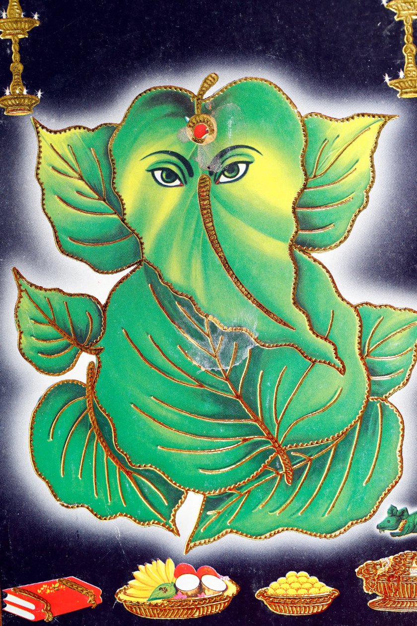 Ganesha eller Ganapati: den hinduistiske guden med elefanthodet. av . .