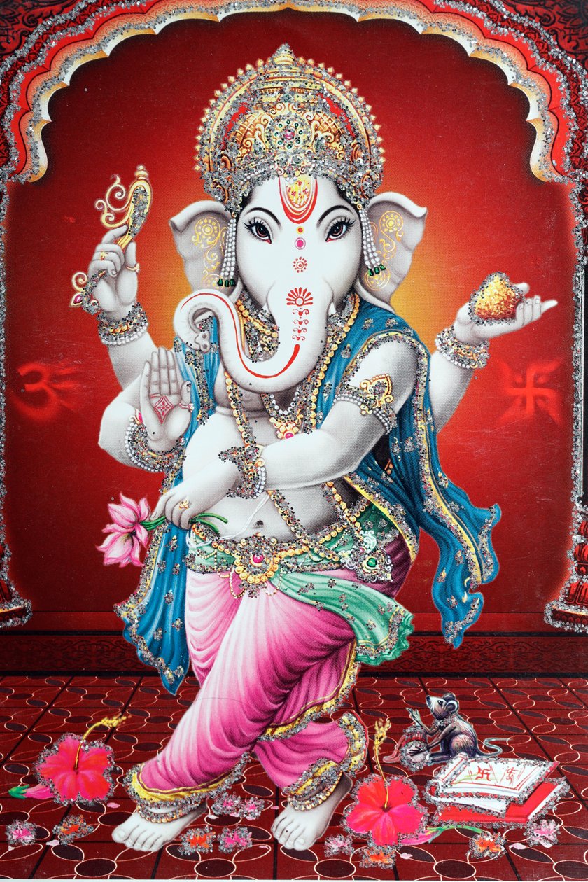 Ganesha eller Ganapati: Hindu-guden med elefanthodet. av . .