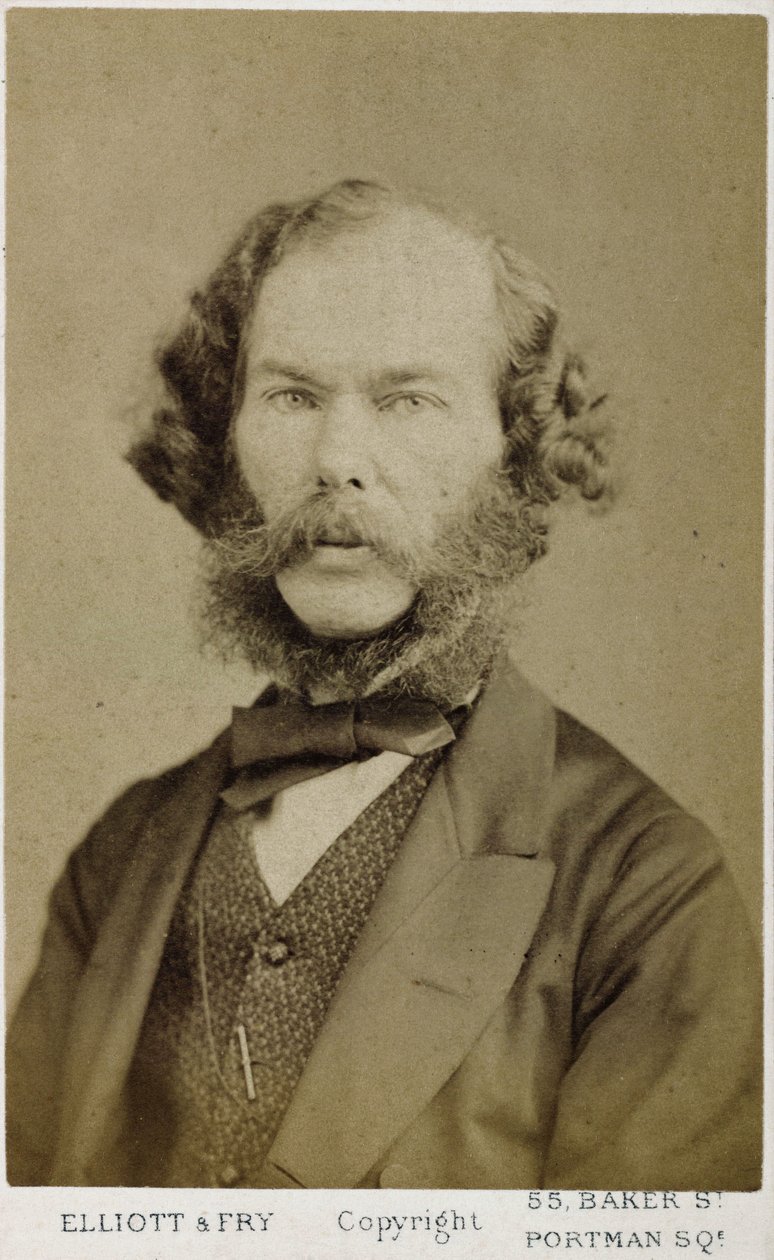 George Henry Lewes , engelsk forfatter og filosof, ca 1865-1878 av Ferdinand Georg Waldmuller