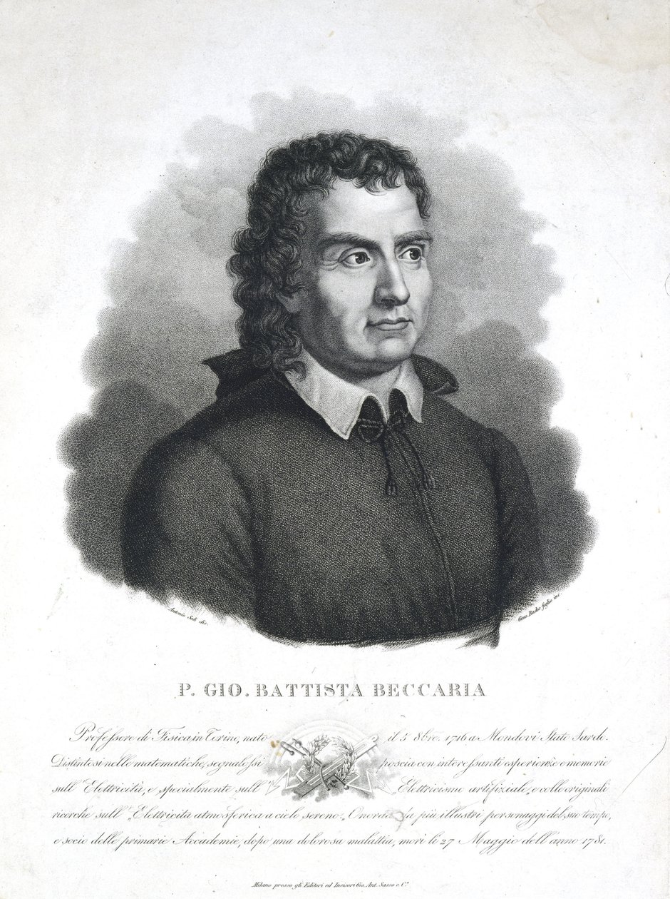 Giambatista Beccaria , italiensk prest og vitenskapsmann av Frederick (attr. to) Barnard