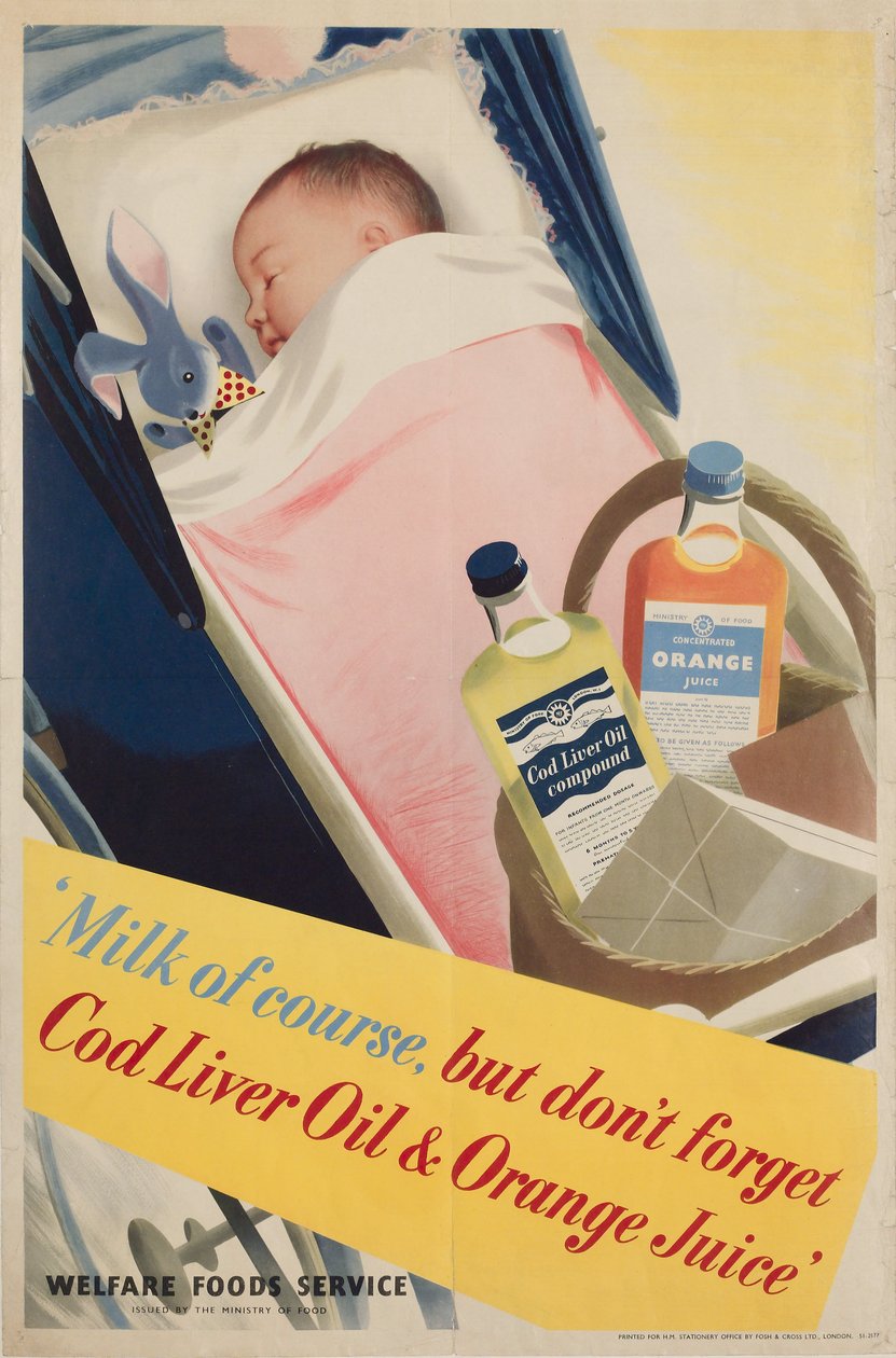 Health Education ïMilk of course, plakat, ca 1950 av Frederick (attr. to) Barnard