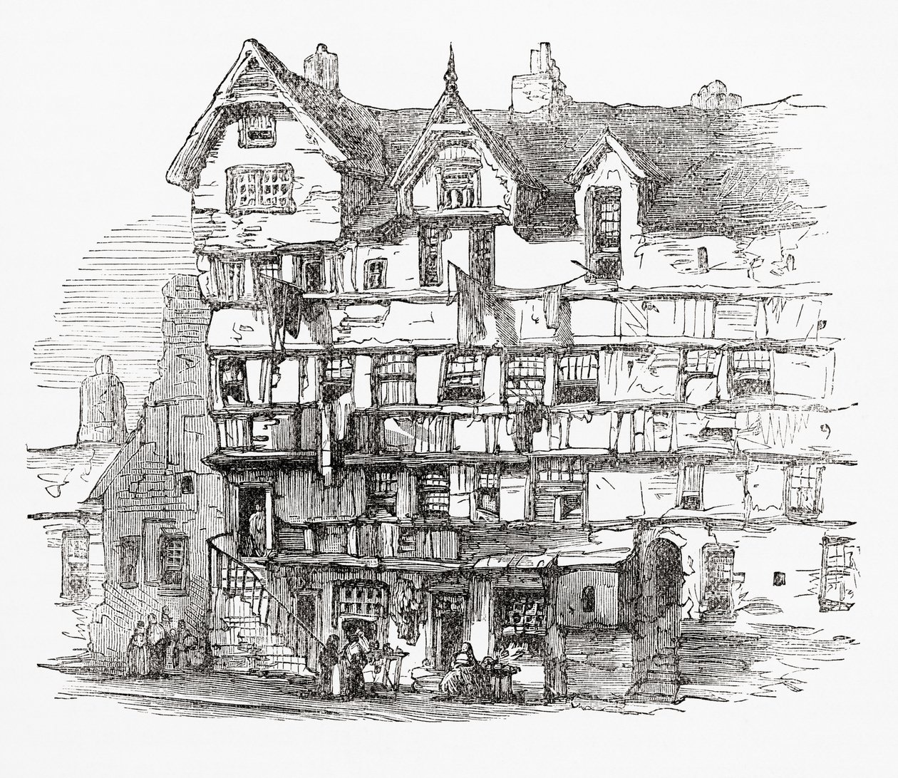 Hus i High Street, Edinburgh, Skottland av . .