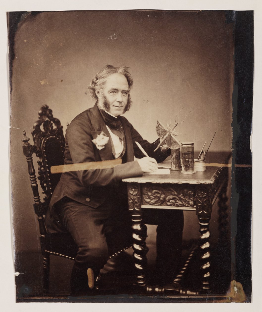 John Obadiah Westwood , engelsk entomolog og paleograf, ca 1850 av Ferdinand Georg Waldmuller