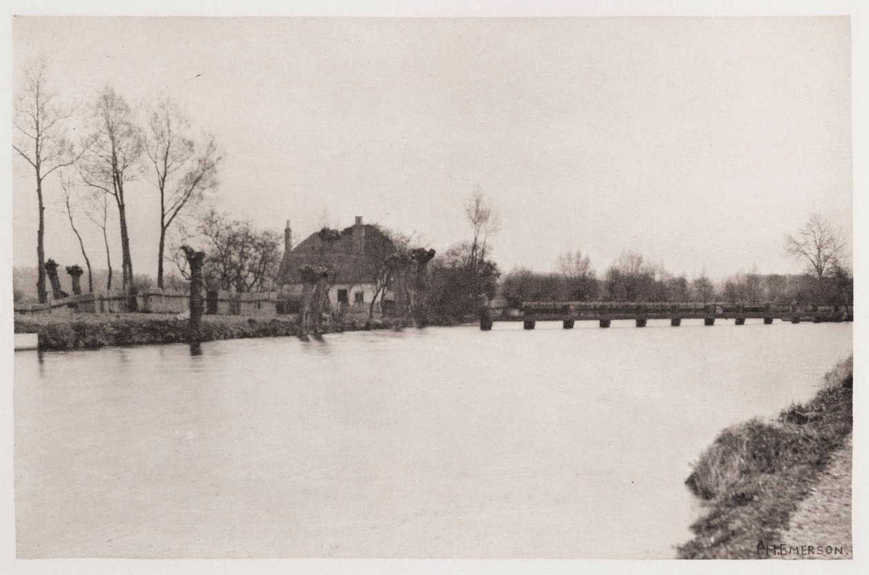 King's Weir, River Lea av Frederick (attr. to) Barnard