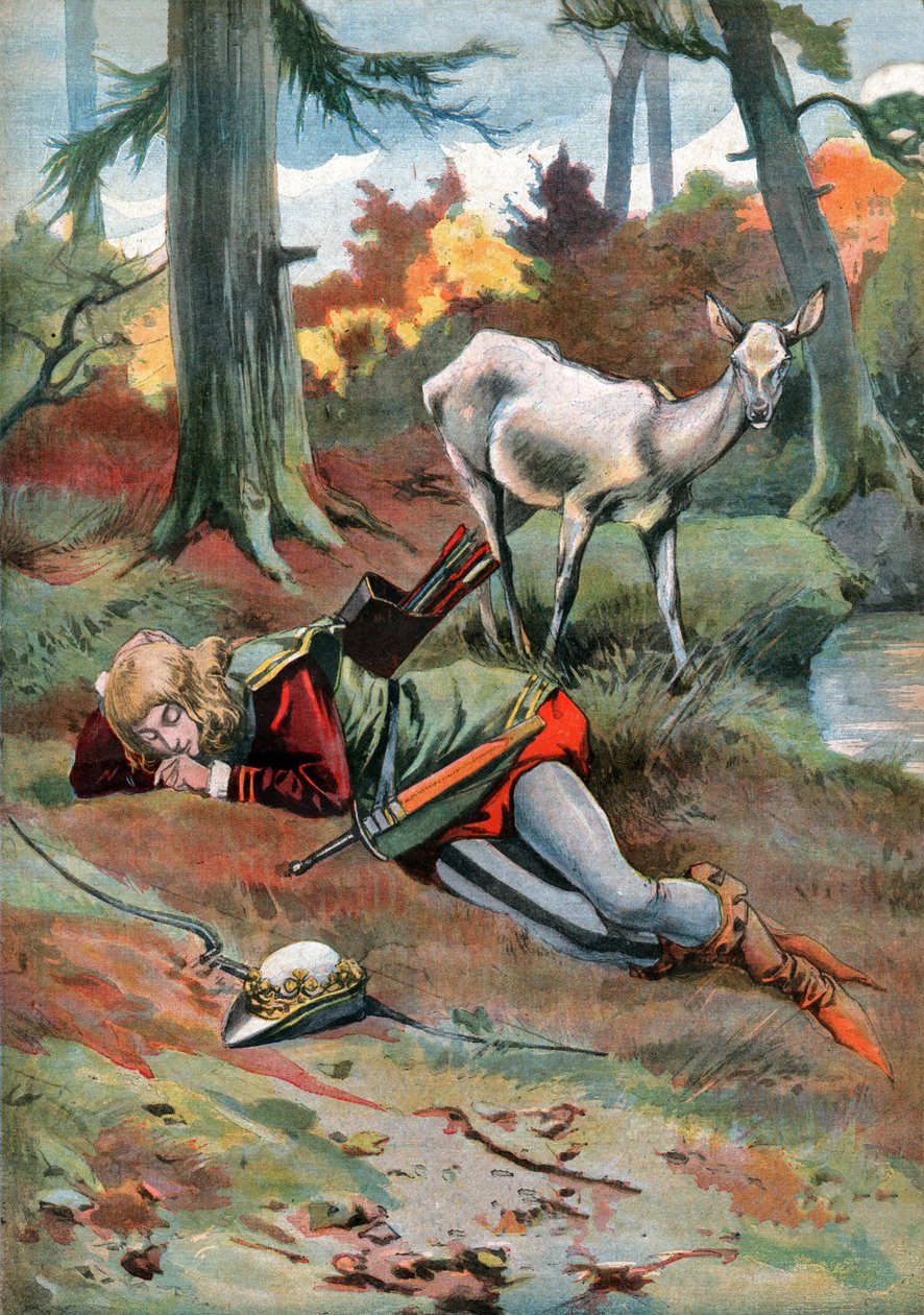La Biche au Bois. rundt 1910 (gravering) av . .