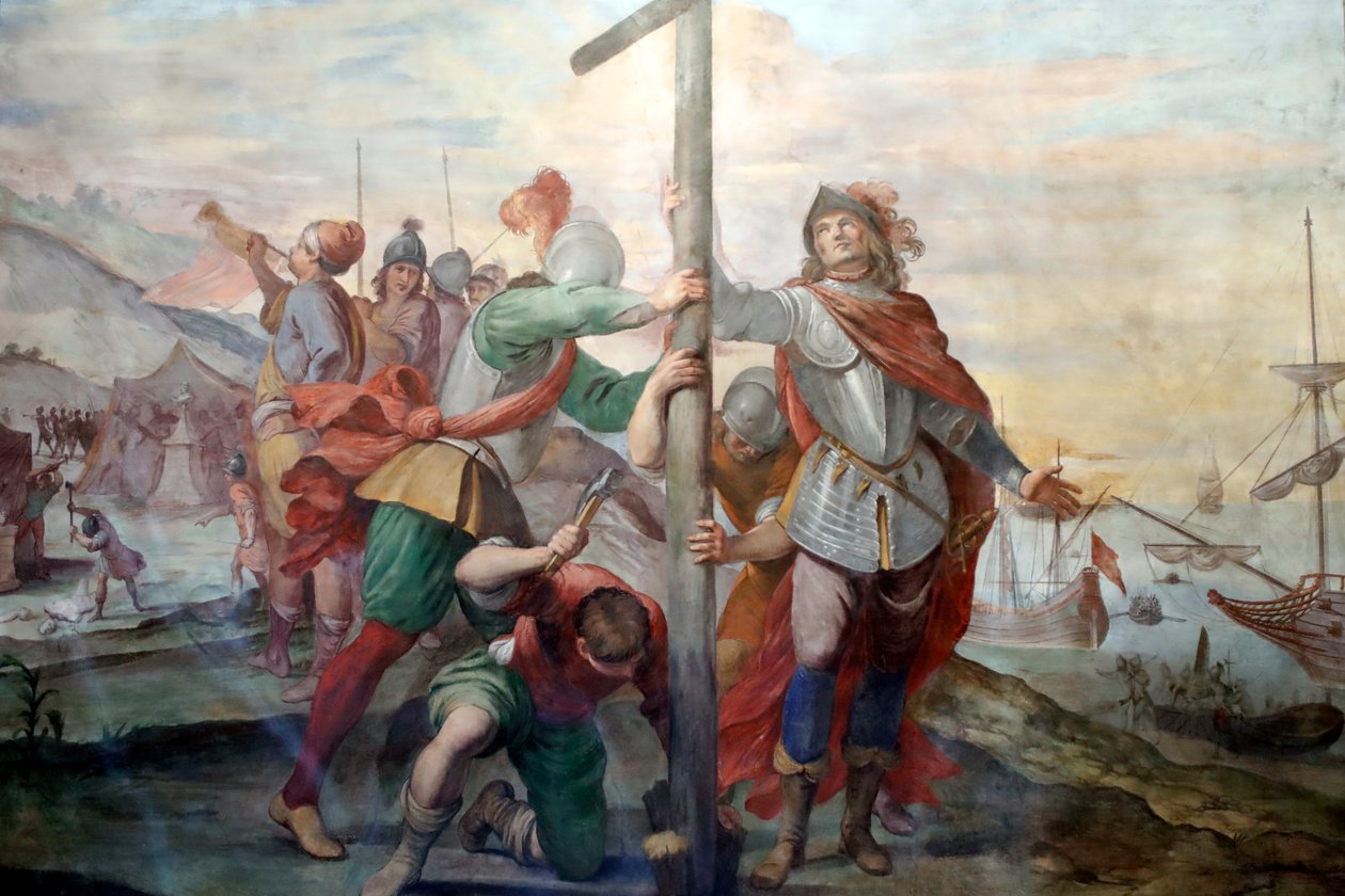 Lander Christopher Columbus. Fersk. Palazzo Fieschi-Crosa Di Vergagni. Genova. Italia. av . .