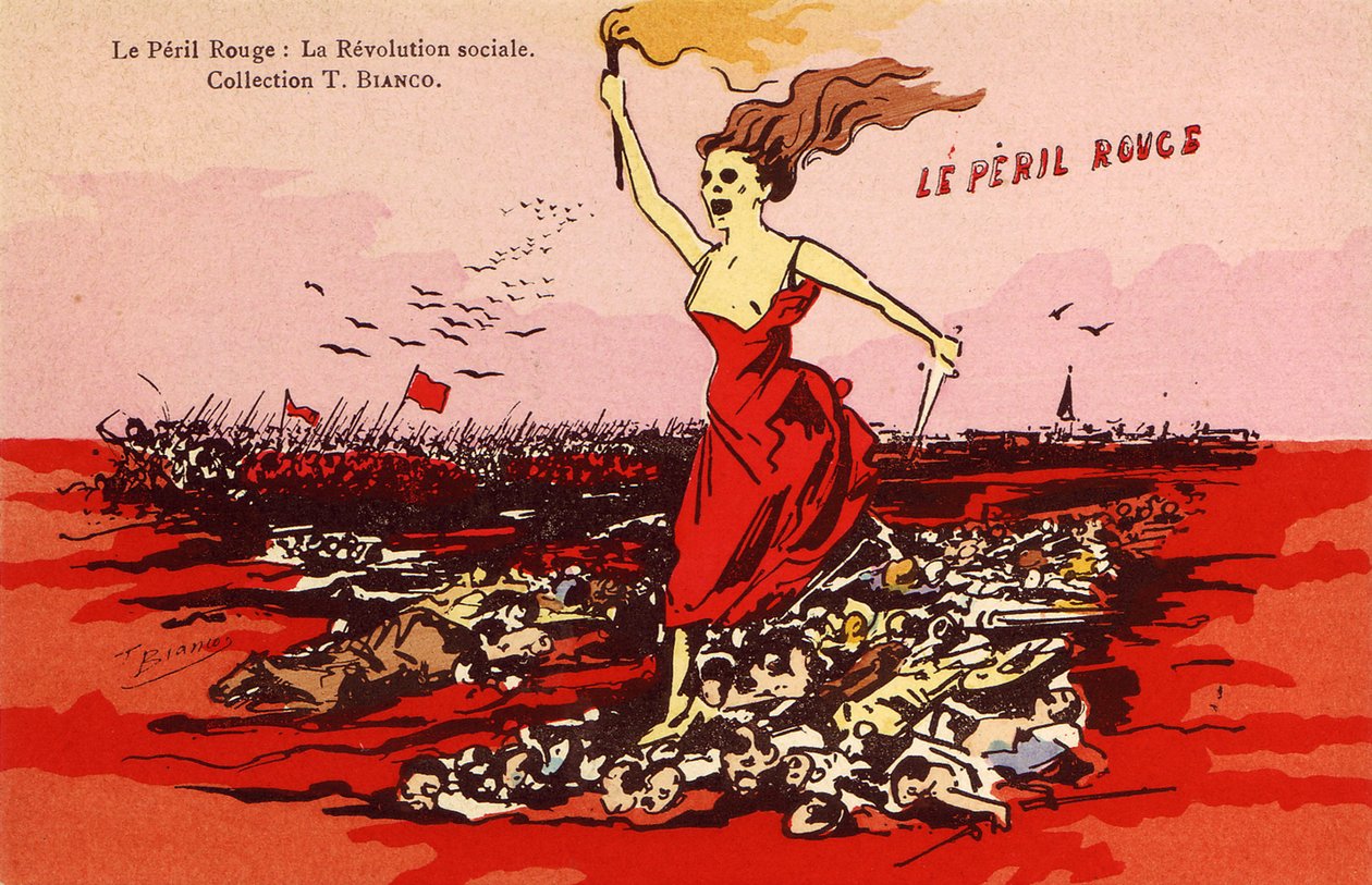 The Red Peril - The Social Revolution, ca 1910 av Frederick (attr. to) Barnard