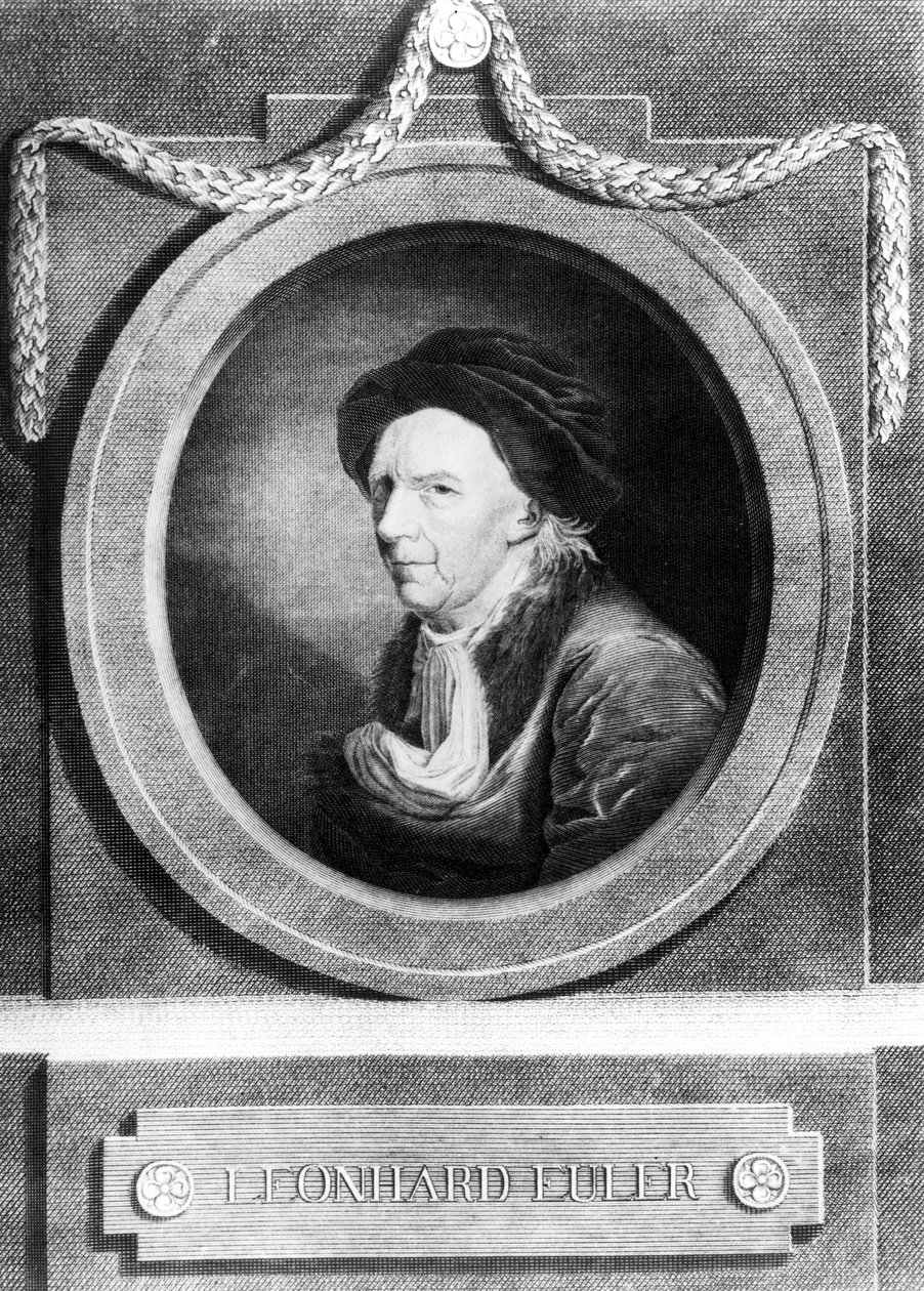 Leonhard Euler , sveitsisk matematiker, sent på 1700-tallet av Frederick (attr. to) Barnard