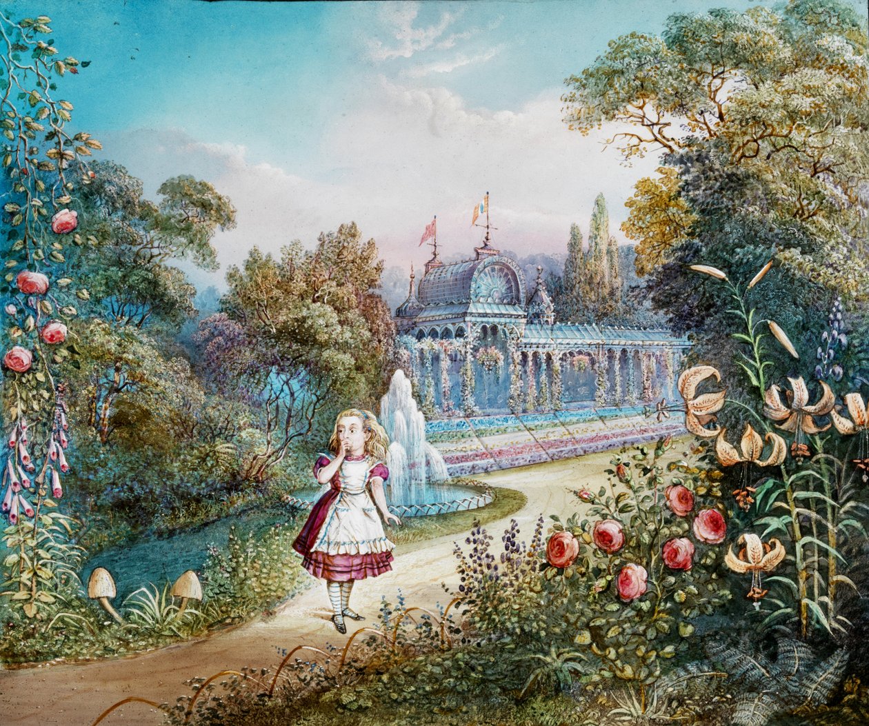 Alice's Adventures in Wonderland - Alice i Eventyrland, magisk lykt av Frederick (attr. to) Barnard