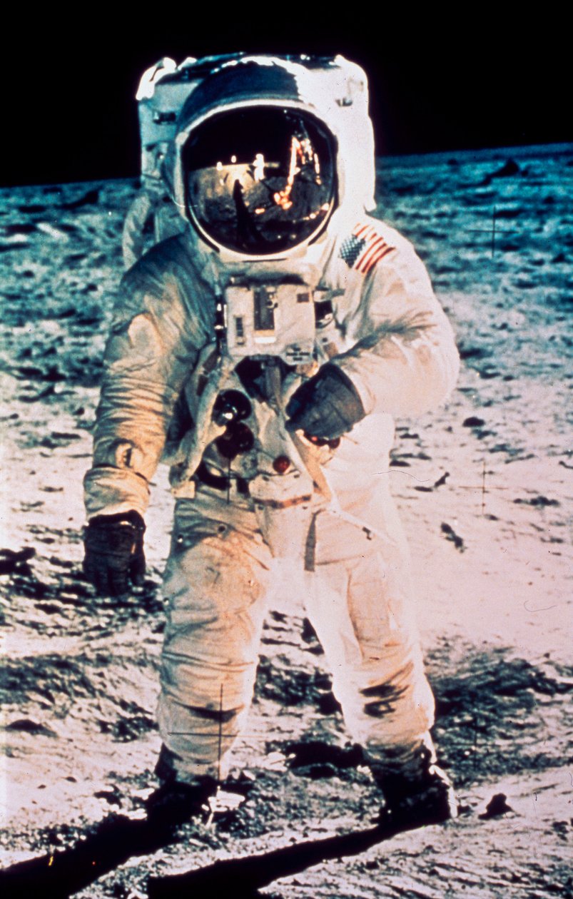 Bemannet romfart, USA, Apollo 11 Edwin ÔBuzzÕ Aldrin på månen av Ferdinand Georg Waldmuller
