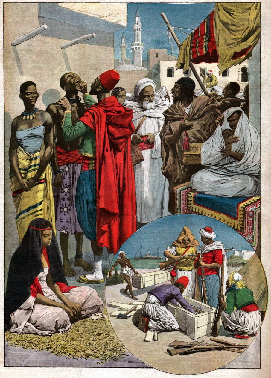 Slavemarsj i Tripoli. Slavemarked i Tripoli. av Ferdinand Georg Waldmuller