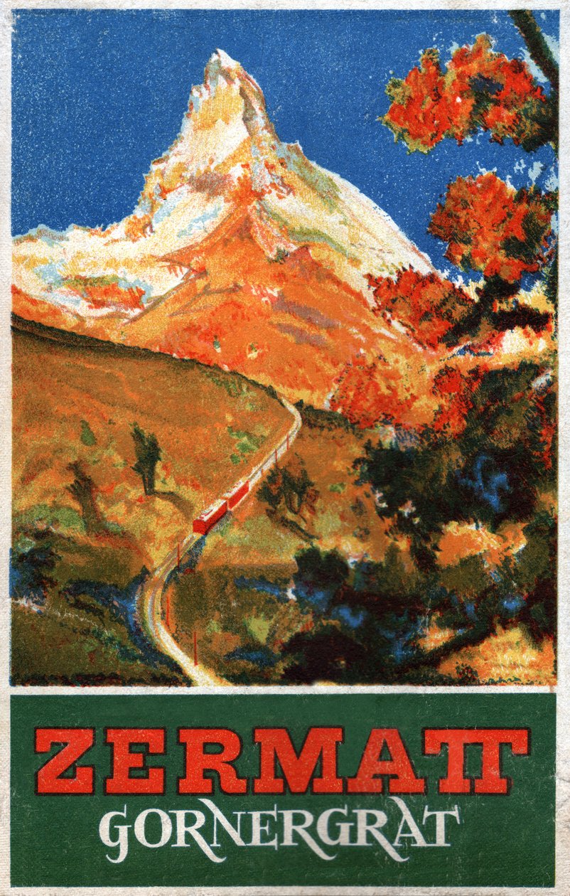 Matterhorn-fjellet. ca. 1930 (gravering) av . .
