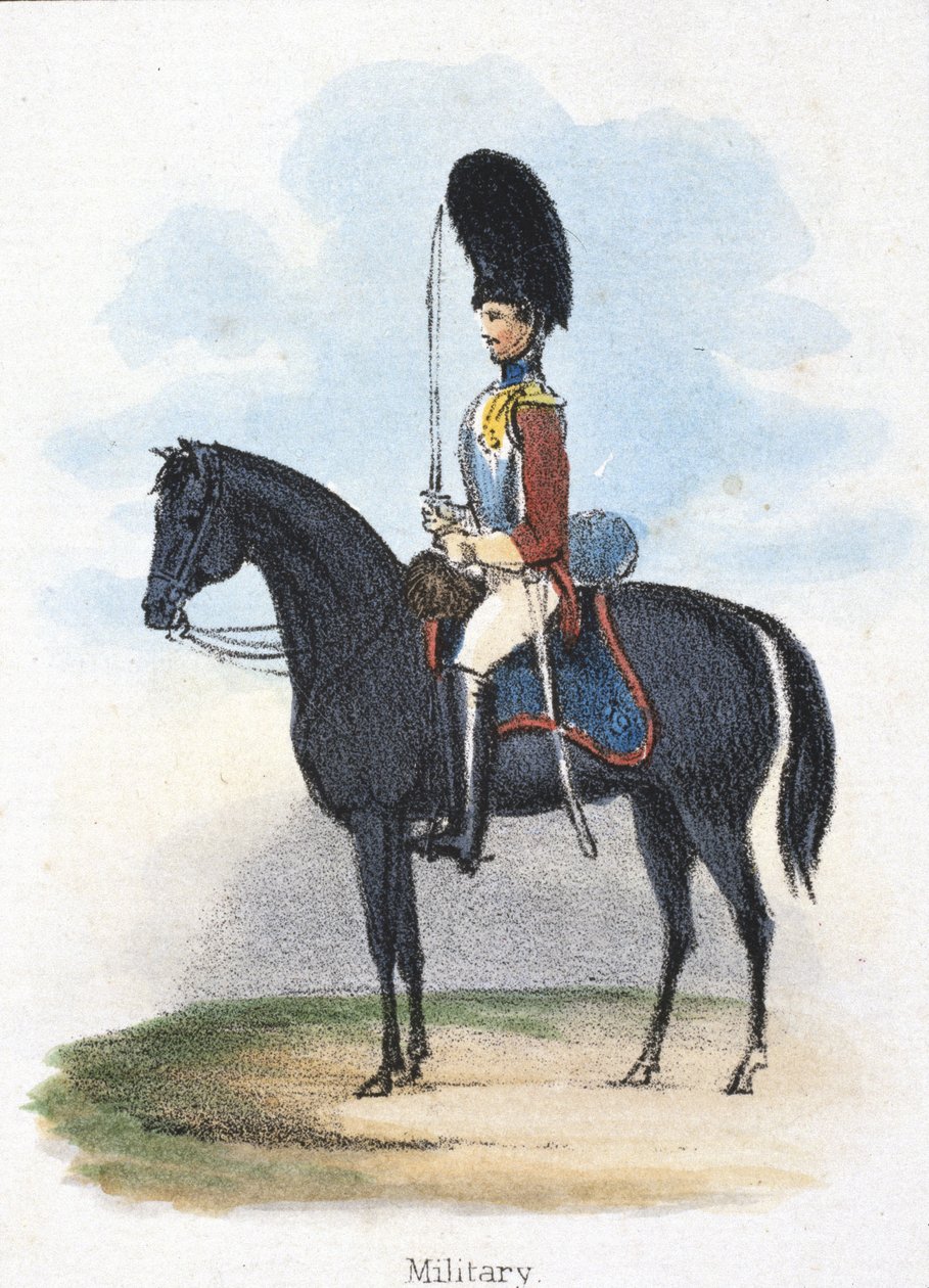 Militær', ca 1845 av Frederick (attr. to) Barnard