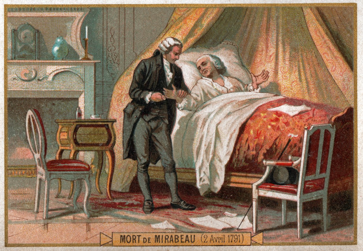 Mirabeau døde. Mirabeau døde. av Ferdinand Georg Waldmuller