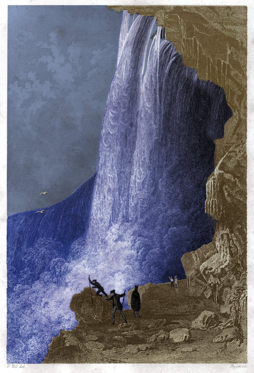 Niagara Falls, USA. rundt 1860 (gravering) av . .