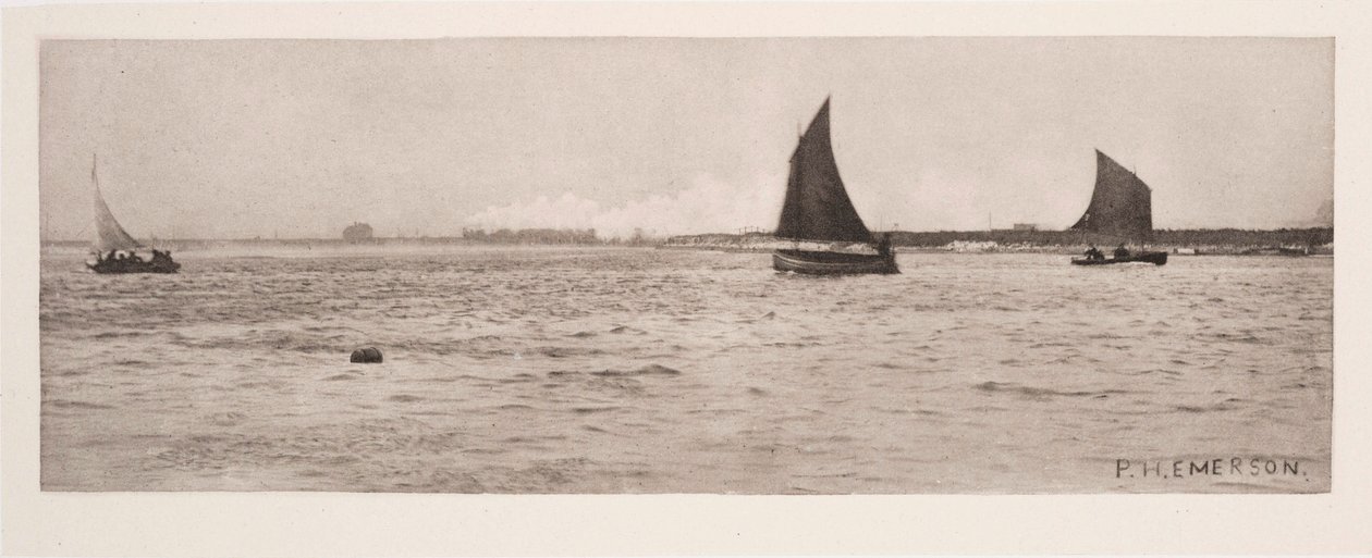 "På Breydon Water, havtåke kommer opp" av Frederick (attr. to) Barnard